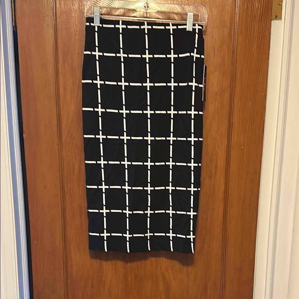 Black and White Checkered Women's Skirt